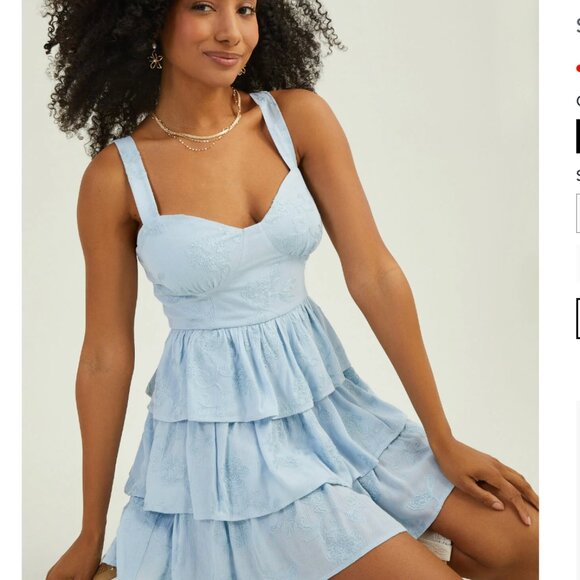 ALTAR'D STATE Roxie Floral Tiered Mini Dress SIZE S - Picture 5 of 16